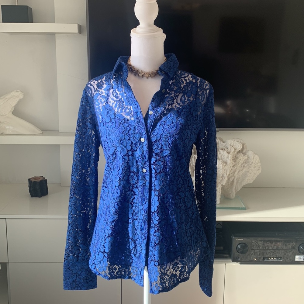 J crew NWT lace button down shirt + cami